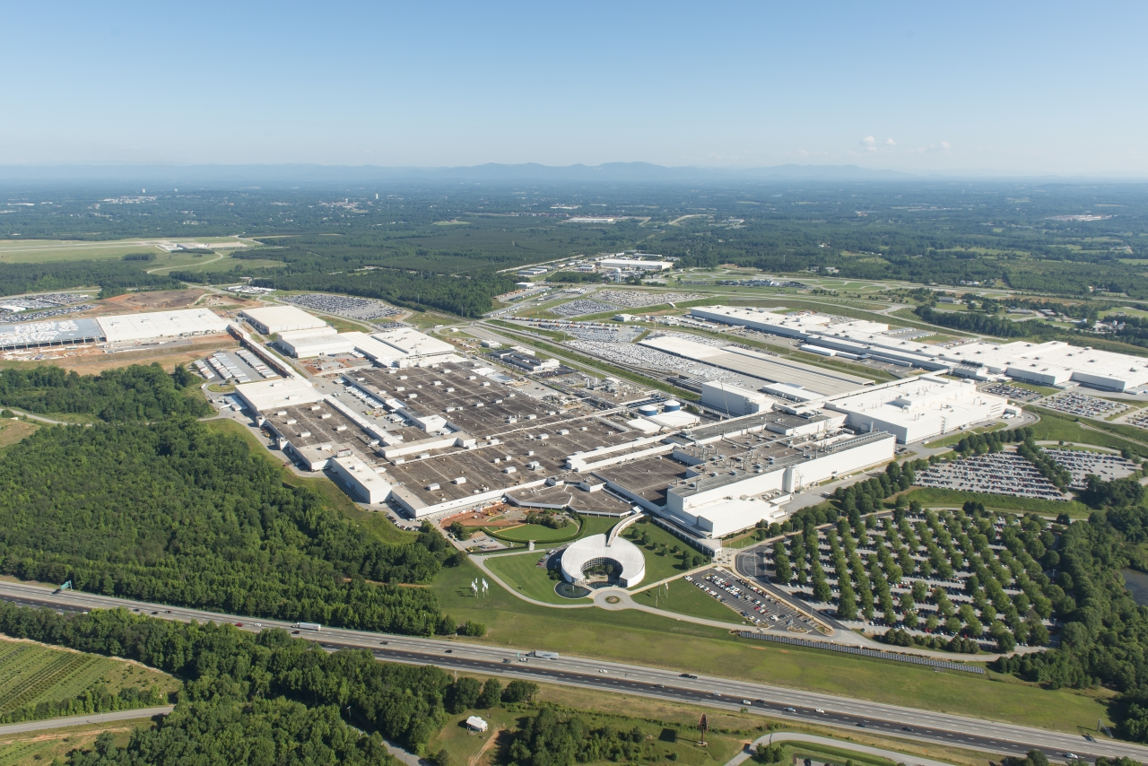 BMW Plant Spartanburg's 7-million-square-foot campus is located right off Highway 85 in South Carolina.
