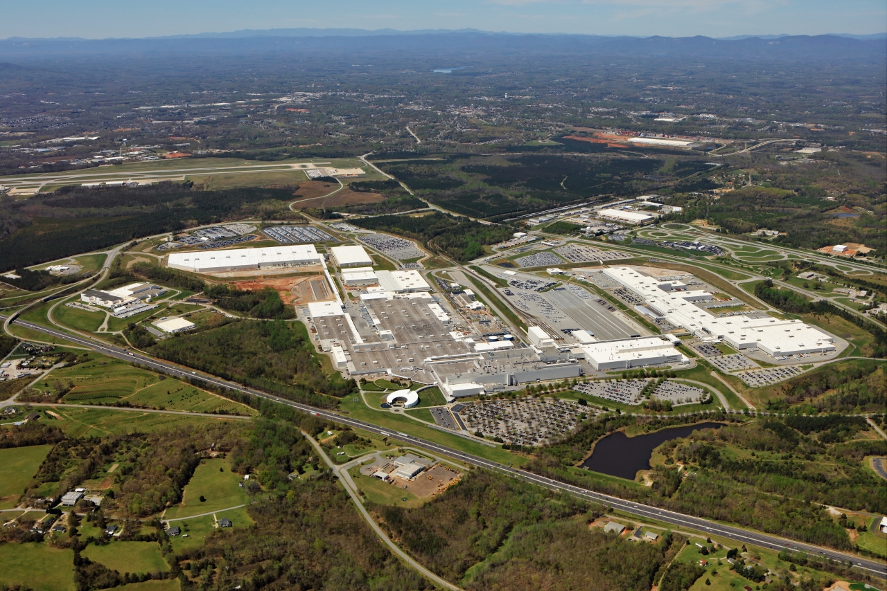 BMW Plant Spartanburg's 7-million-square-foot campus is located right off Highway 85. 